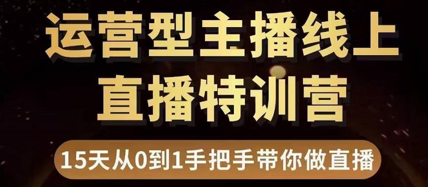 慧哥直播电商运营型主播特训营，0基础15天手把手带你做直播带货-云网创资源站