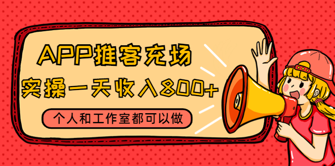 APP推客充场，实操一天收入800+个人和工作室都可以做(视频教程+渠道)-云网创资源站