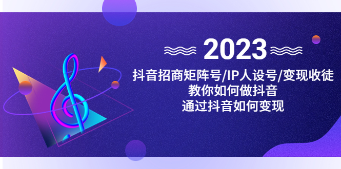 抖音/招商/矩阵号＋IP人设/号+变现/收徒，教你如何做抖音，通过抖音赚钱-云网创资源站