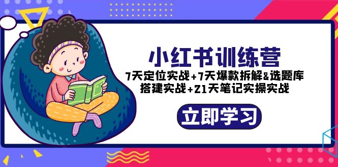 小红书训练营：7天定位实战+7天爆款拆解+选题库搭建实战+21天笔记实操实战-云网创资源站