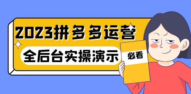 2023拼多多·运营：14节干货实战课，拒绝-口嗨，全后台实操演示-云网创资源站