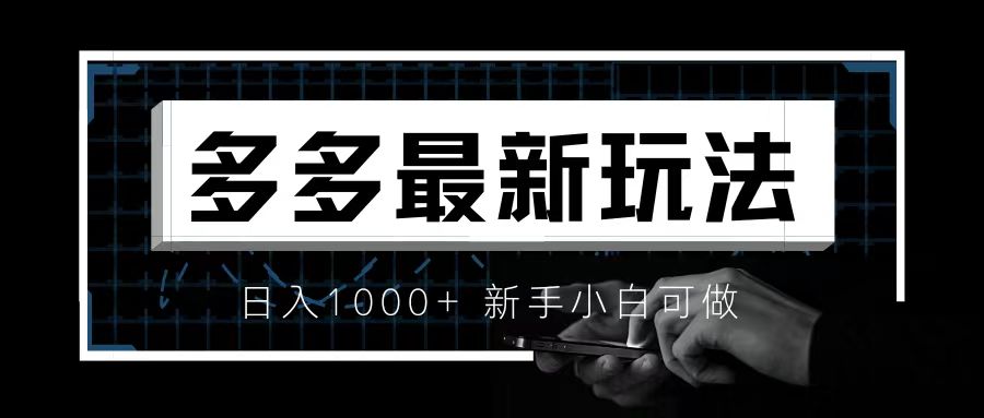 价值4980的拼多多最新玩法，月入3w【新手小白必备项目】-云网创资源站