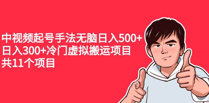 中视频起号手法无脑日入500+日入300+冷门虚拟搬运项目-云网创资源站