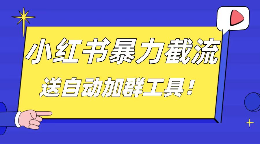 小红书截流引流大法，简单无脑粗暴，日引20-30个高质量创业粉（送自动加…-云网创资源站