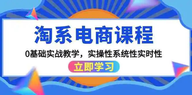 淘系电商课程，0基础实战教学，实操性系统性实时性-云网创资源站