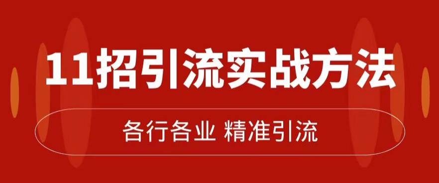 精准引流术：11招引流实战方法，让你私域流量加到爆（11节课完整)-云网创资源站