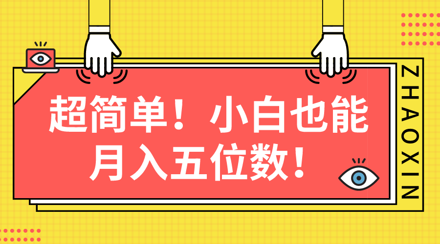 超级简单图文并茂新项目！新手也可以月入五位数-云网创资源站