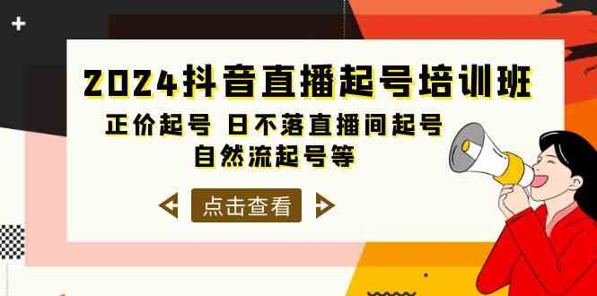 2024抖音直播起号培训班，正价起号 日不落直播间起号 自然流起号等（33节）-云网创资源站