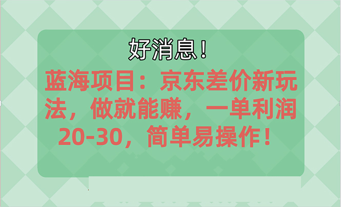 越快了解越有钱赚的蓝海项目：京东大平台操作，一单利润20-30，简易…-云网创资源站