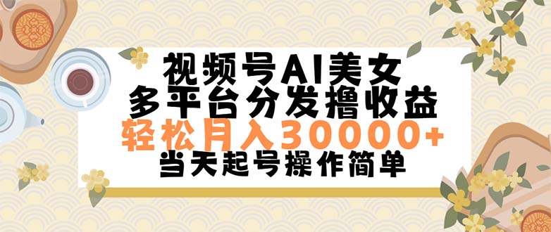 视频号AI美女，轻松月入30000+,操作简单轻松上手-云网创资源站