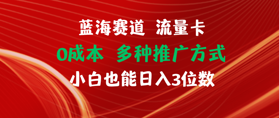 瀚海跑道 上网卡 0成本费 新手也可以日入三位数-云网创资源站