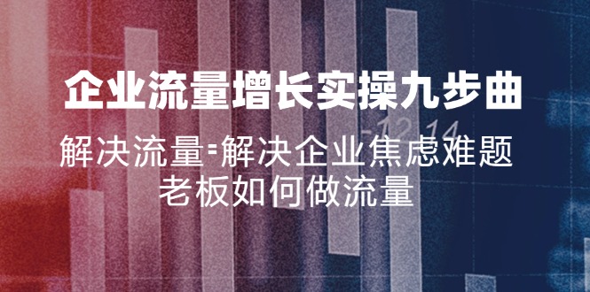 公司流量增长实战演练九步曲，处理总流量=帮助企业解决焦虑情绪难点，老总怎样做流量-云网创资源站