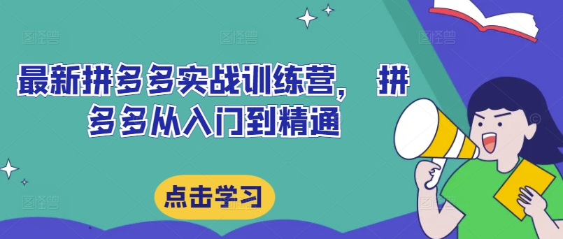 全新拼多多平台实战演练夏令营，拼多多平台实用教程-云网创资源站