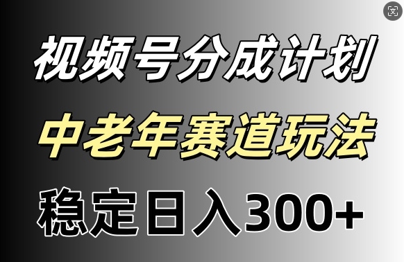 微信视频号收益稳定日入300 ，月入一w-云网创资源站