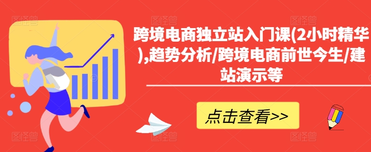 跨境电商独立站入门课(2小时精华),趋势分析/跨境电商前世今生/建站演示等-云网创资源站