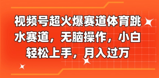 视频号超火爆赛道体育跳水赛道，无脑操作，小白轻松上手，月入过万-云网创资源站