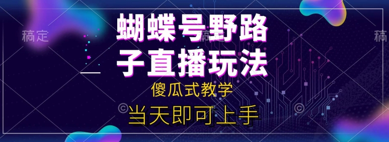 彩蝶号自撸直播间掘金队歪门邪道课堂教学，简易没脑子，当日就能入门-云网创资源站