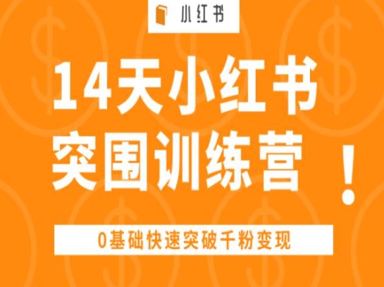 14天小红书的突出重围夏令营 ，0基本快速突破千粉转现-云网创资源站