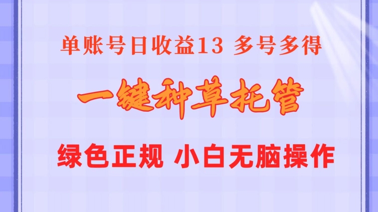 一键种草托管 单账号15分钟13元  10个账号一天130  绿色稳定 可无限推广-云网创资源站