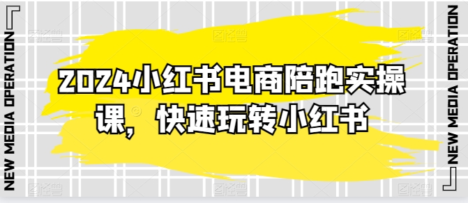 2024小红书电商陪跑实操课，迅速轻松玩小红书的，超出20节精细化管理课程内容-云网创资源站