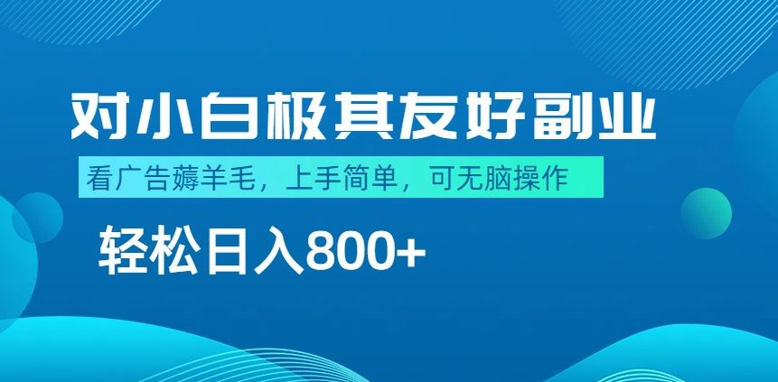 最适合小白副业，不做项目，不需要费神剪辑，薅羊毛轻松日入800+-云网创资源站